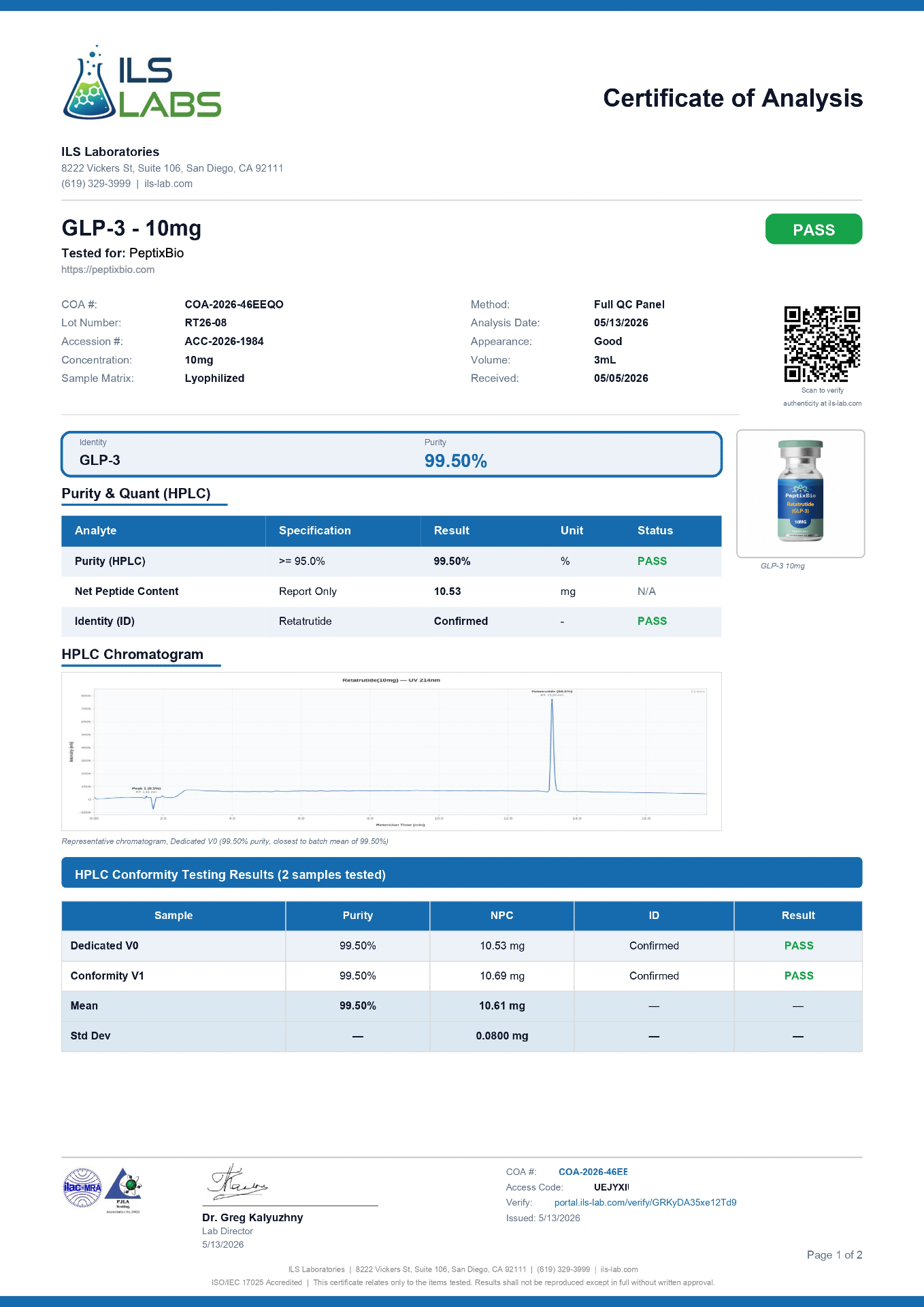 Retatrutide GLP-3 (10mg) - Image 2